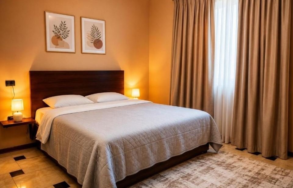 Double room at Vila 15 — where you stay during treatment